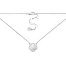 Серебряное колье с перламутром и фианитами (6141b)