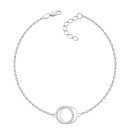 Серебряный браслет с фианитами (75218б)