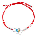 Серебряный браслет с эмалью  75266е