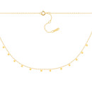 Серебряное позолоченное колье (7D15662-GD)