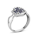 Серебряное кольцо с фианитами (81152с*)