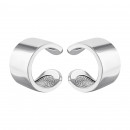 Серебряные серьги-каффы (82816)