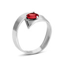 Серебряное кольцо с гранатом (к1278грRh)