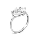 Серебряное кольцо с фианитами (к1365Rh)