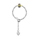 Серебряное кольцо с фианитом (к1403Rh)