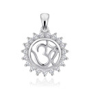 Серебряная подвеска с фианитами SZDP00395-P/12/1