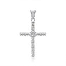 Серебряный крестик с фианитами G00044-P/12/1
