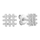 Серебряные пуссеты с фианитами (JB00304)
