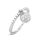 Серебряное кольцо с фианитами (A02373)