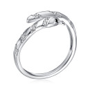 Серебряное кольцо Змея с фианитами A03958-R/12/7