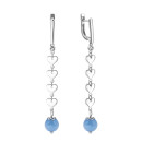 Серебряные серьги-подвески с фианитами (AE00006)