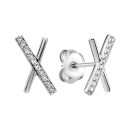 Серебряные пусеты с фианитами (AE03278)