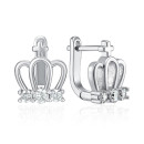 Серебряные серьги с фианитами B00016-E/12/1