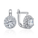 Серебряные серьги с фианитами B00027-E/12/1