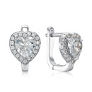 Серебряные серьги с фианитами B00047-E/12/1