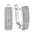 Серебряные серьги с фианитами B00051-E/12/1