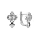 Серебряные серьги с фианитами (B00074)