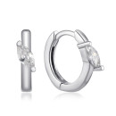 Серебряные серьги-конго с фианитом B00840-E/12/1