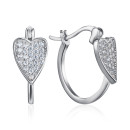 Серебряные серьги с фианитами B00952-E/12/1