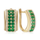 Серебряные серьги с фианитами B00980-E/20/808