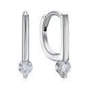 Серебряные серьги с фианитом B01542-E/12/1