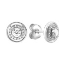 Серебряные пуссеты с фианитами (B01761)