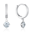 Серебряные серьги с фианитом B02007-E/12/1