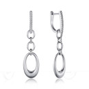 Серебряные серьги с фианитами B02068-E/12/1