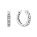 Серебряные серьги-конго с фианитами (B02598)