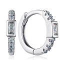 Серебряные серьги-конго с фианитами B03645-E/12/1