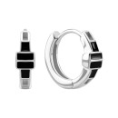 Серебряные серьги-конго с эмалью (B04721)