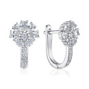 Серебряные серьги с фианитами B04733-E/12/1