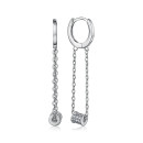 Серебряные серьги-конго с фианитами B04884-E/12/1