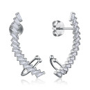 Серебряные серьги с фианитами B09620-E/12/1