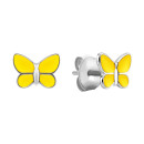 Серебряные пусеты с эмалью (B14121)