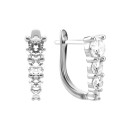 Серебряные серьги с фианитами (B14268)