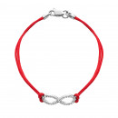 Браслет на нити с фианитами Бесконечность (4002-кр)