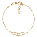 Серебряный позолоченный браслет (BRT  10514 G-B/20)