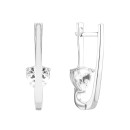 Серебряные серьги с фианитами (с1378Rh)