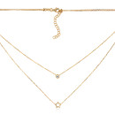 Серебряное позолоченное колье с фианитом (CLT  11875 G-K/20/1)