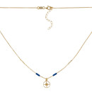 Серебряное колье Звезда с эмалью CLT_11933-K/20/570