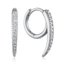 Серебряные серьги-конго с фианитами DB00881-E/12/1