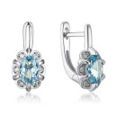 Серебряные серьги с фианитами  DE06334-E/12/1505