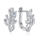 Серебряные серьги с фианитом DE06786-E/12/1