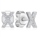 Серебряные серьги-пуссеты с фианитами (OE04145A-E/12/1)