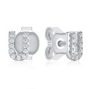Серебряные серьги-пуссеты с фианитами (OE04142A-E/12/1)