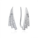 Серебряные серьги-каффы с фианитами (ME13115B-E/12/1)