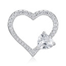 Серебряная подвеска Сердце с фианитами (SZDP00301-P/12/1)