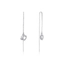 Серебряные серьги-протяжки Сердце (SE00339-E/12)