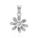 Серебряная подвеска Цветок с фианитом (SP00120-P/12/1)